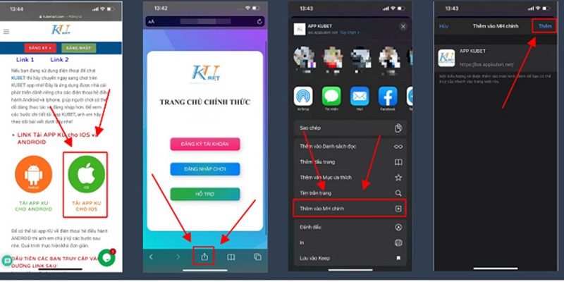 Lưu nhanh đường liên kết app trên IOS